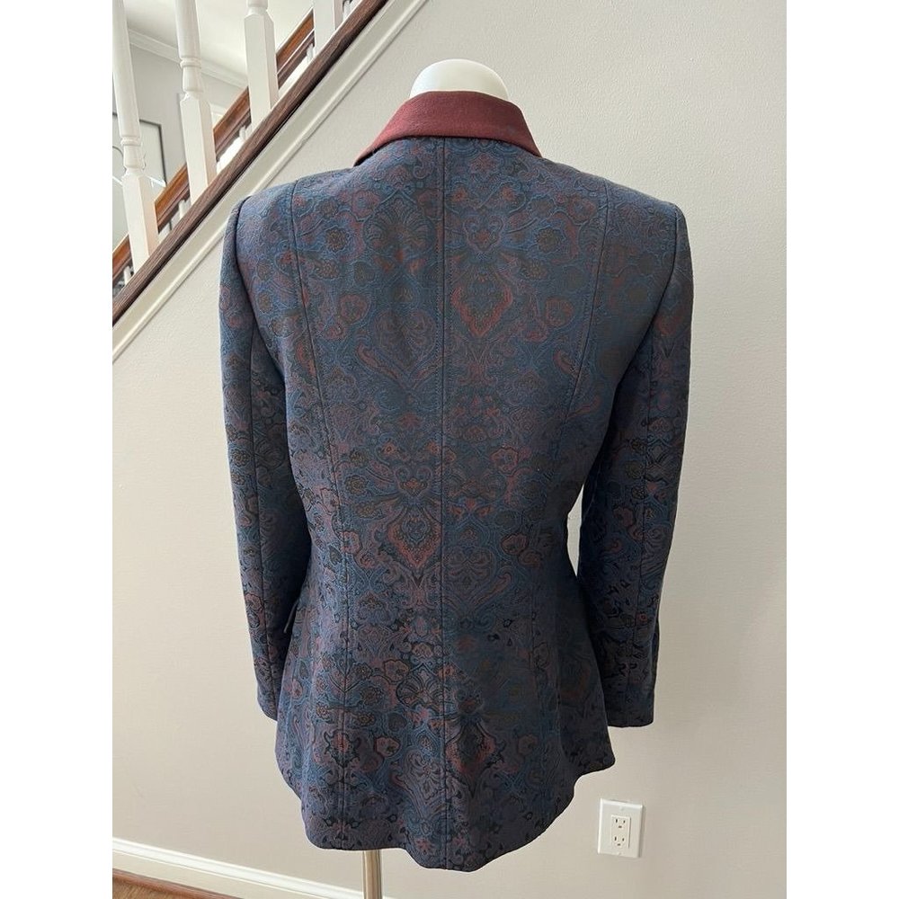 Kobi Halperin paisley plaid print blazer size M - Picture 2 of 3
